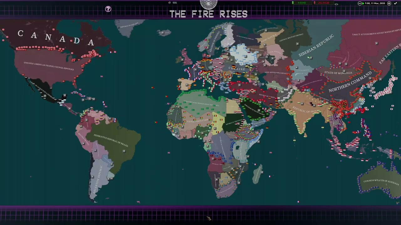 Collapse of the East TFR Hoi4 Timelapse