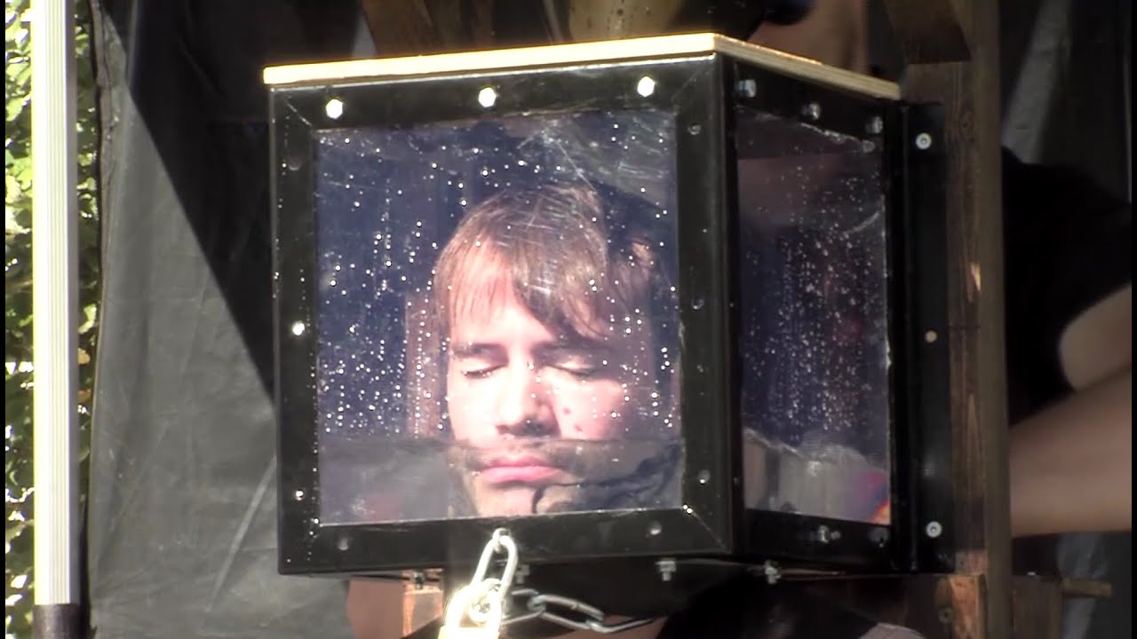 Escape artist in Real life under water torture trap Saw cube trap