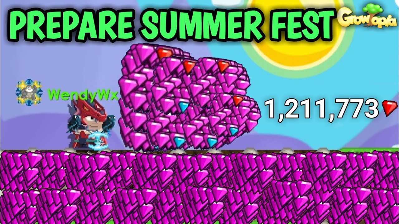 BUYING 1 MILLION GEMS FOR SUMMER FEST ?! HOW TO PREPARE FOR SUMMER FEST !! GROWTOPIA