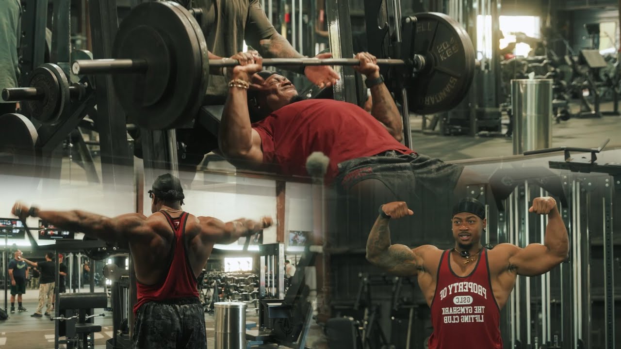 chest & shoulder workout | natty pro bodybuilder | pushing through fatigue | new training split