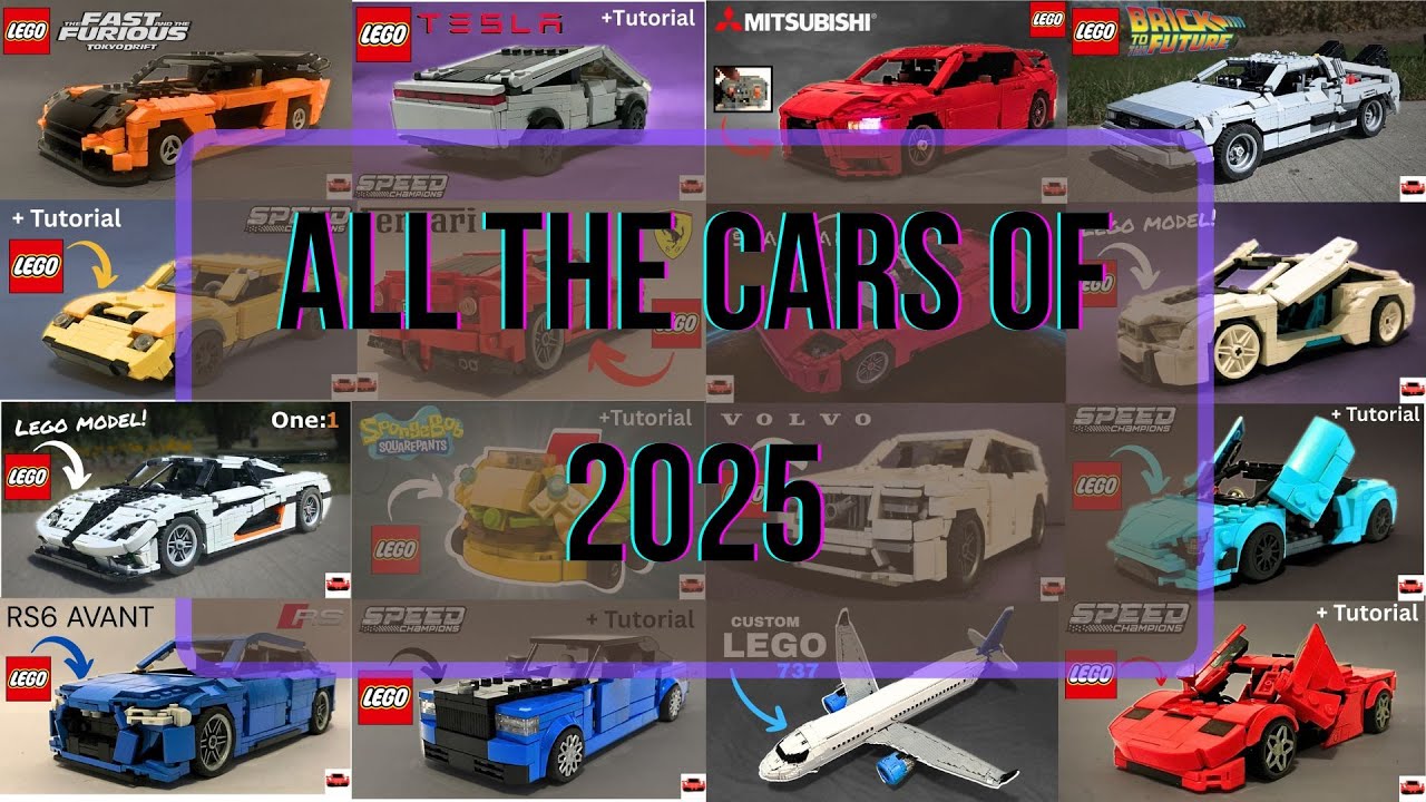 Compilation of All the LEGO Cars I built in 2025! | + Other Creations