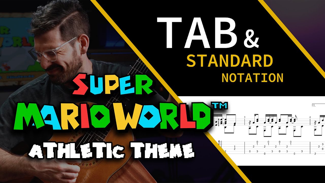 Athletic Theme (from Super Mario World) Guitar TAB and Standard Notation | TVonGuitar
