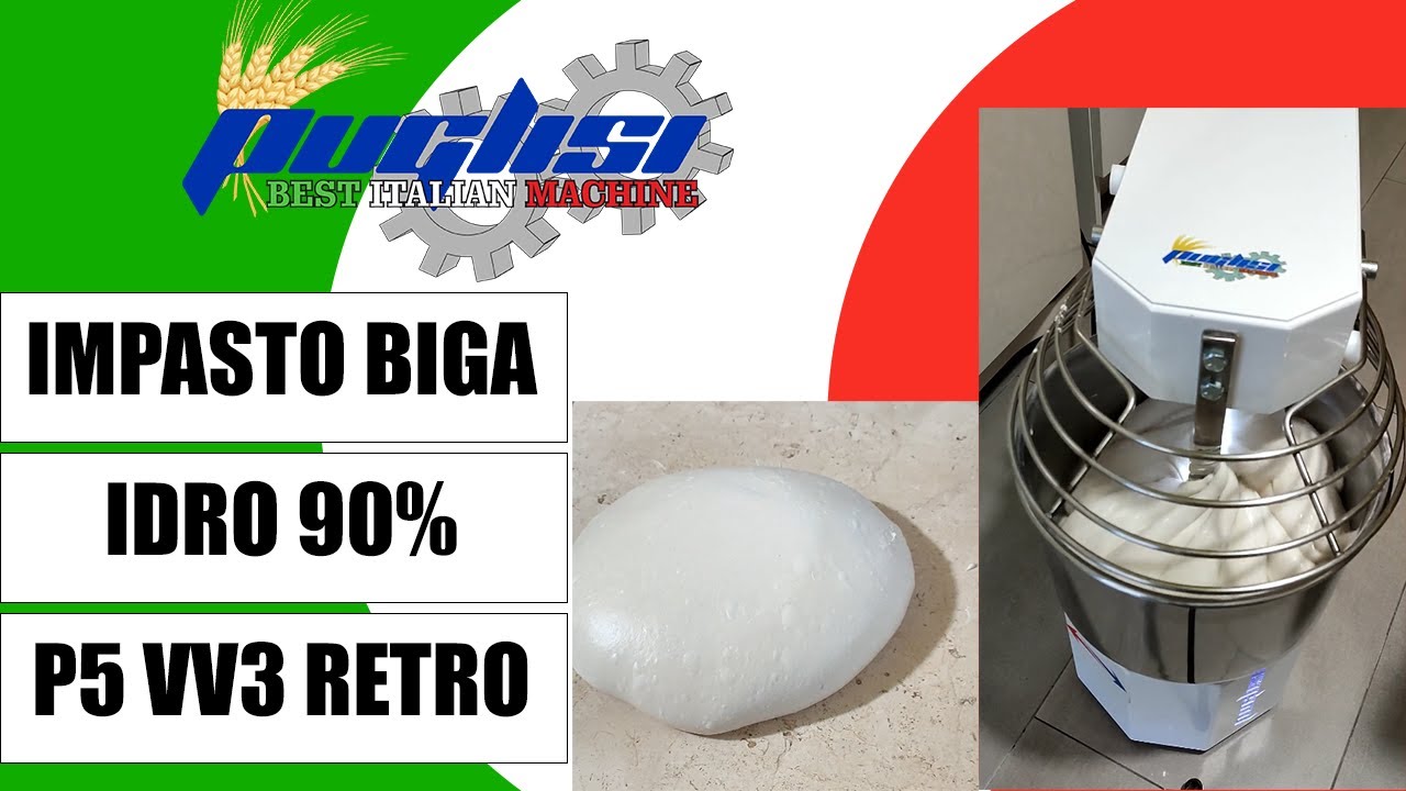 BIGA IDRO AL 90% con SPIRALE PUGLISI P5 VV3 - Impastatrice a Spirale Puglisi