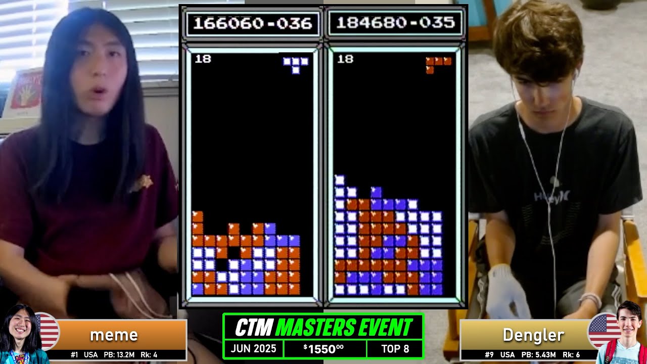 DISASTER STRIKES! Meme, Dengler | Top 8 | Classic Tetris Monthly Masters Event June 2025