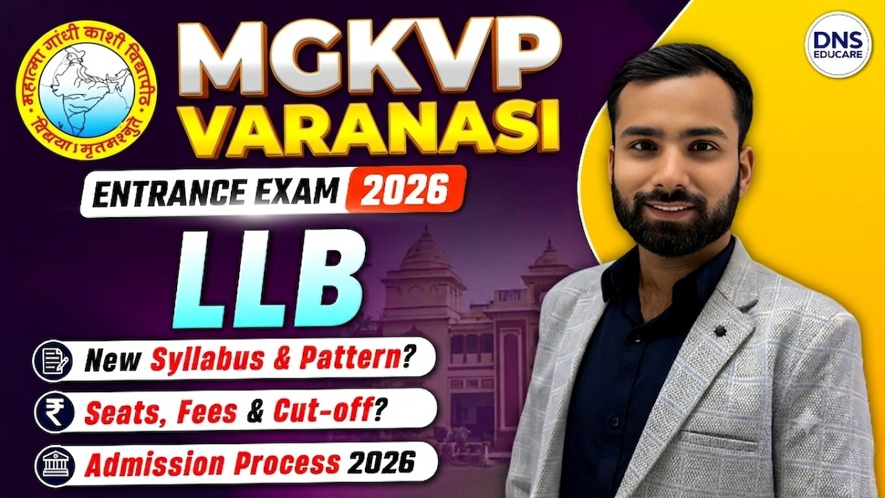 MGKVP University LLB Entrance Exam 2026 Syllabus🔥 | MGKVP LLB Syllabus, Pattern, Seats & Fees 🎓