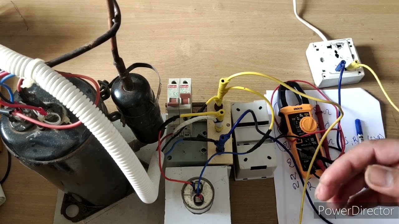 7.test S,R,C Compressor ម៉ាស៊ីនត្រជាក់កម្រិតដំបូង(របៀបវាស់និងតម៉ូទ័រកុំប្រេស័រ Non Inverter)
