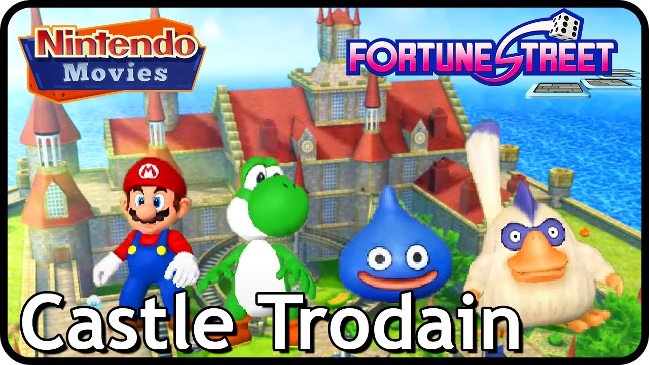 Fortune Street - Castle Trodain (4 Players, Mario vs Yoshi vs Slime vs Platypunk)