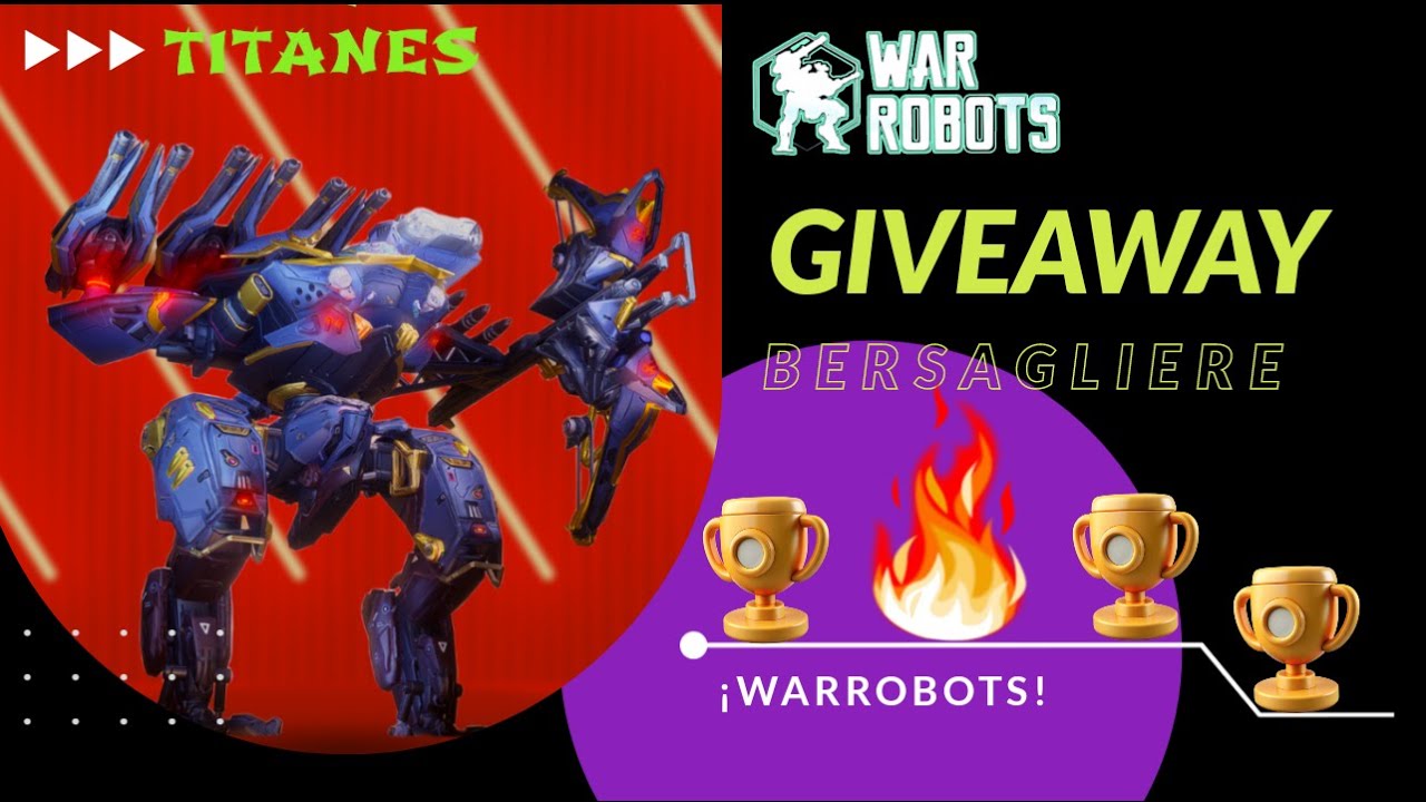 🟢GIVEAWAY #8 BERSAGLIERE/EXTERMINIO #WRWinBersagliere #warrobots #gameplay