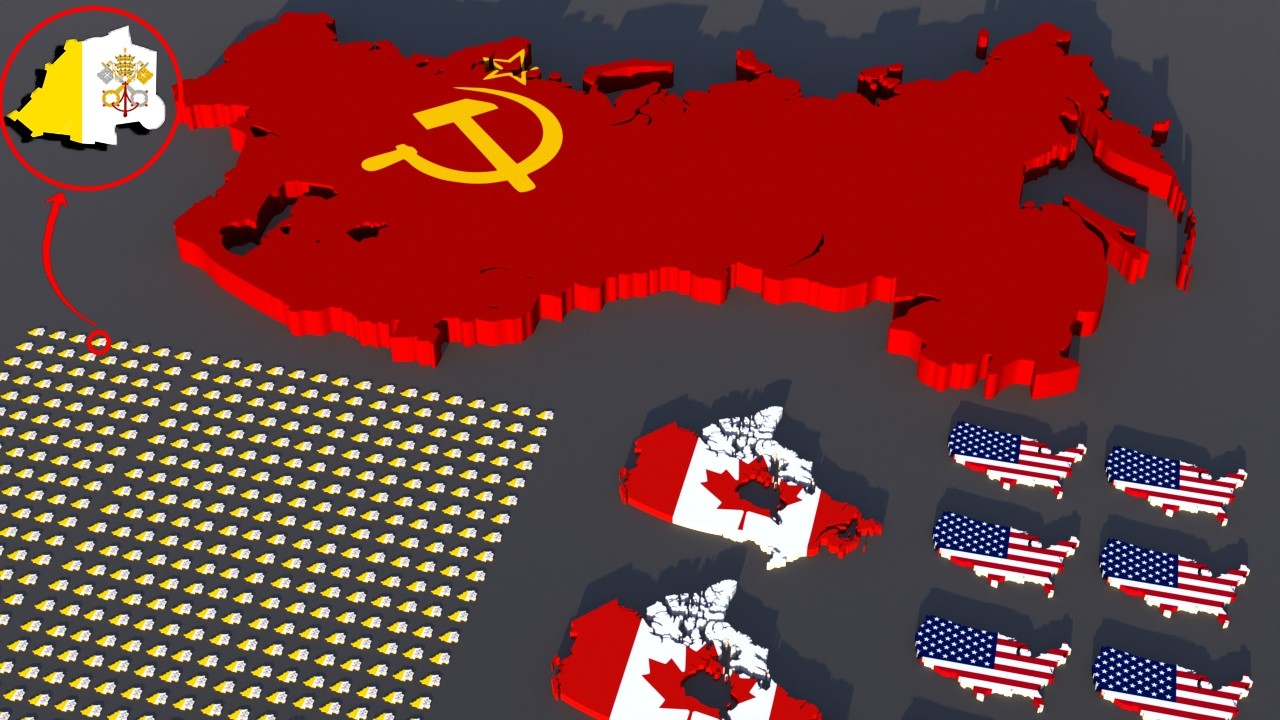 Countries size comparison VS Soviet Union