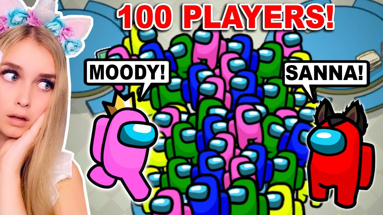 100 Player Among Us With Moody!