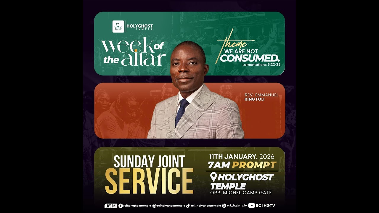 Sunday Joint Service with Rev. Emmanuel King Foli ||11/01/2026 #sundayservice #wota2026