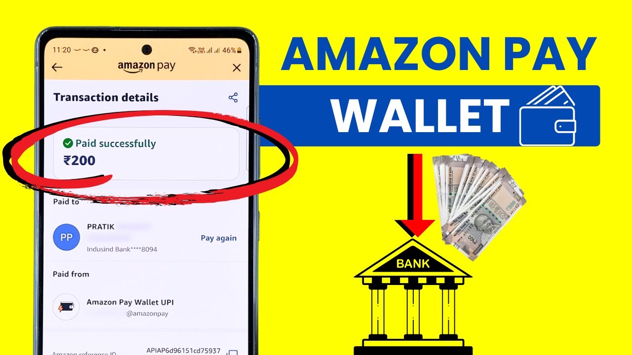 Перевод денег с баланса кошелька Amazon Pay на ваш или любой другой банковский счет
