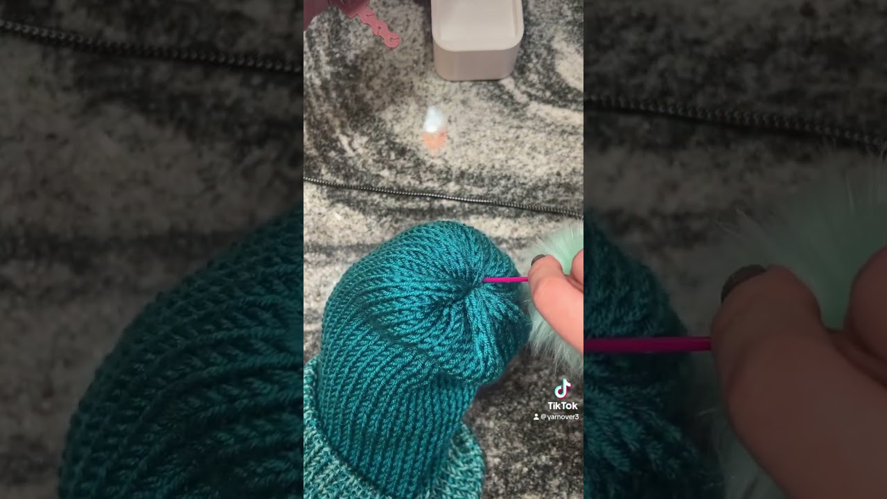 Pom Pom Keeper Buttons for beanie hats! by Hoop & Home info in description 👇