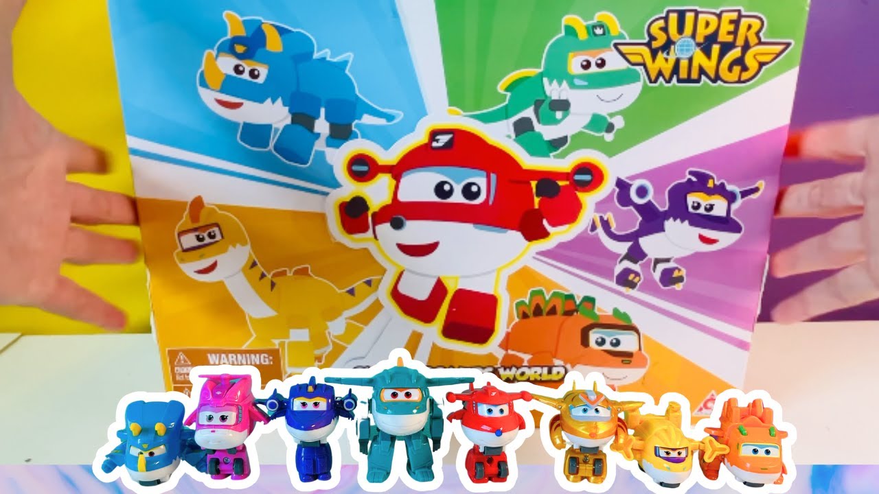 ASMR Toy Unboxing | Super Wings 14 Pack Transforming Toys with Jett, Dizzy, Golden Boy