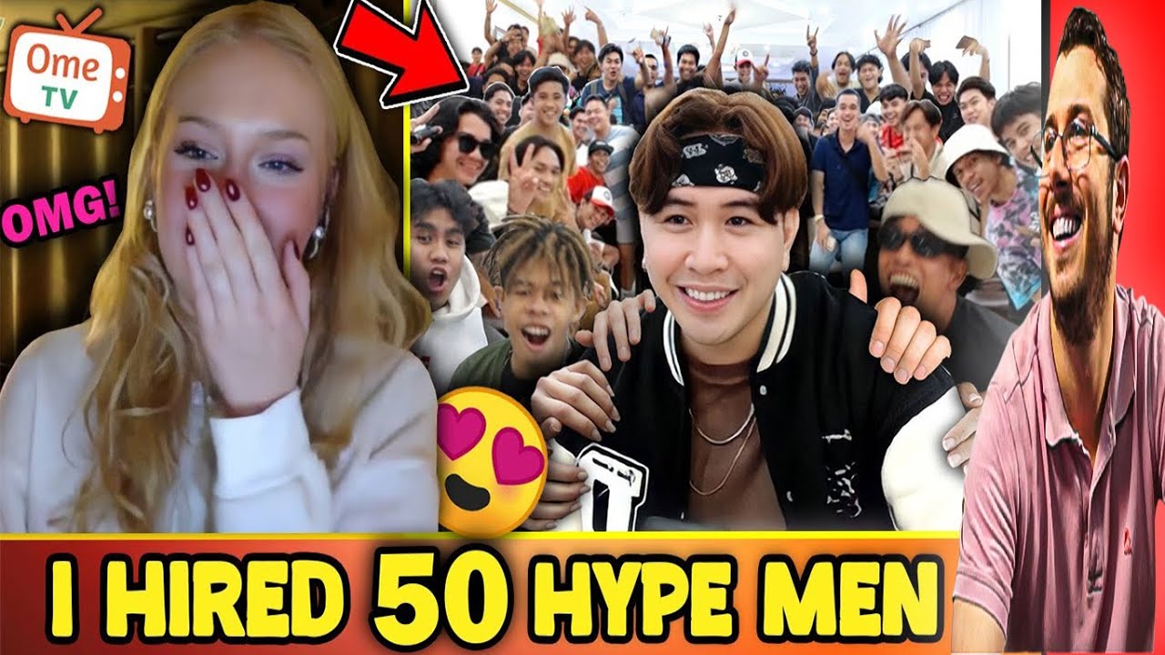 Italian Reacts To Marcus T - I Hired 50 HYPE MEN On OMEGLE