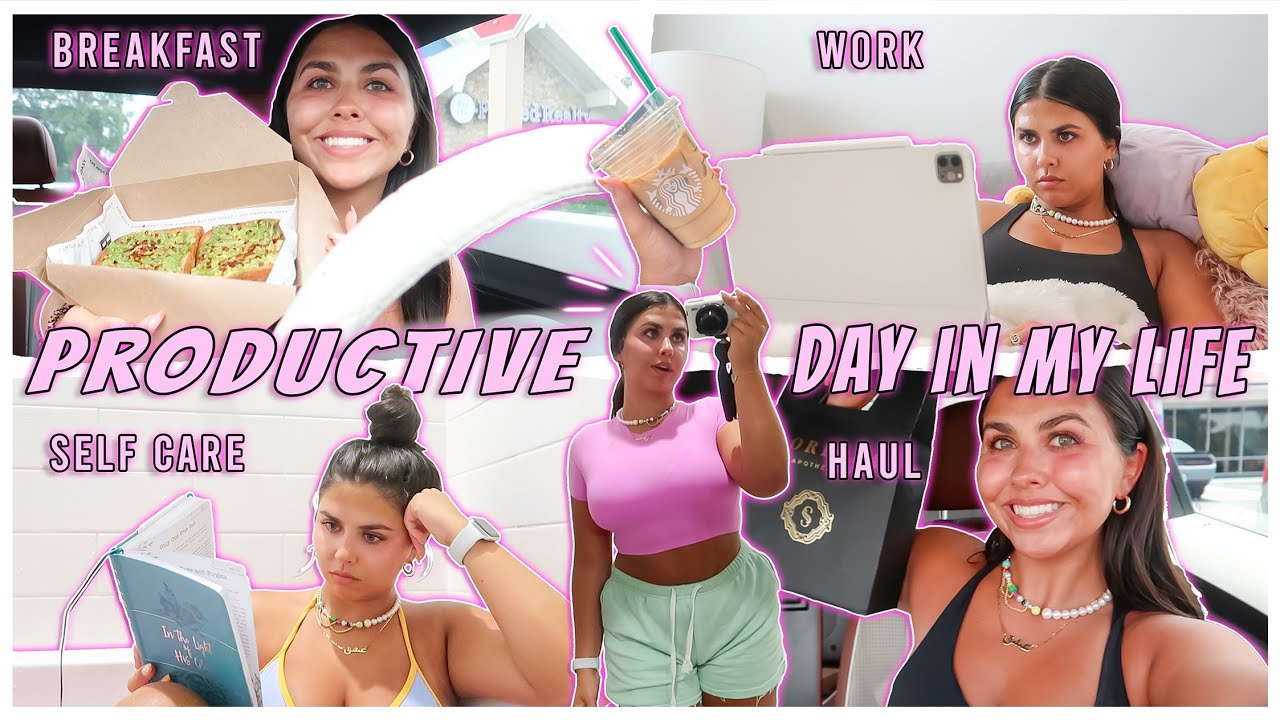 7AM productive day in my life! (Self- care, Haul, Online college & more) *summer 2021*