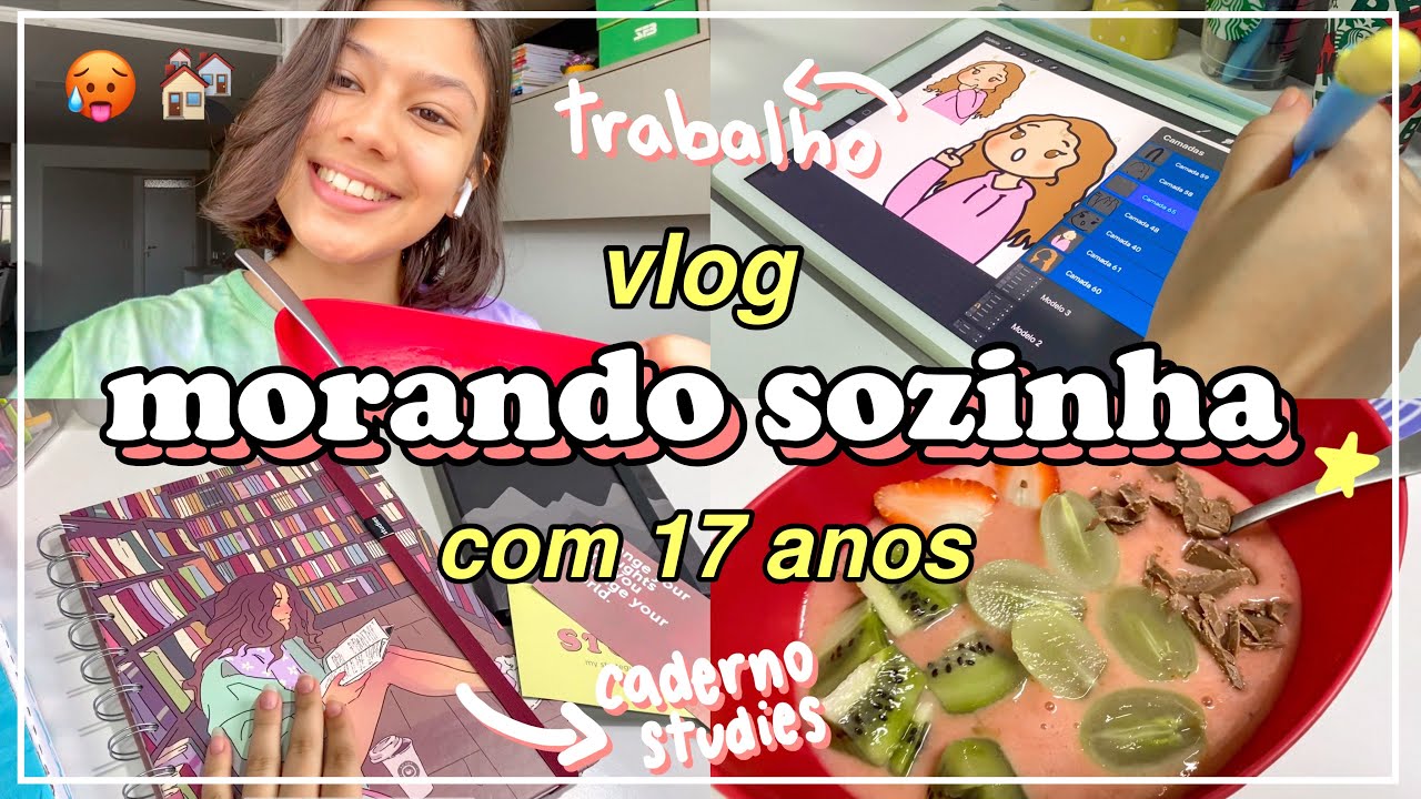 vlog morando sozinha aos 17 anos 🏠🪴 - trabalho, estudos e rotina 📓🍰