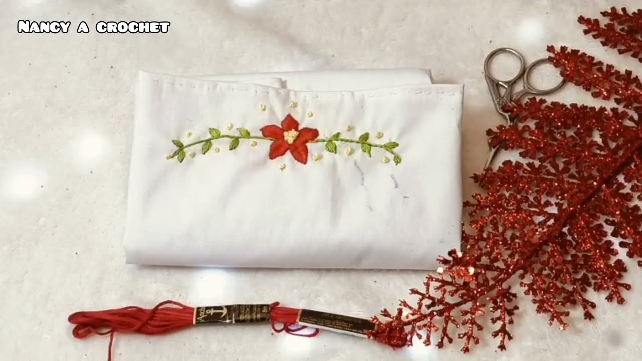 BORDANDO UNA LINDA FLOR paso a paso para que bordes la tuya !