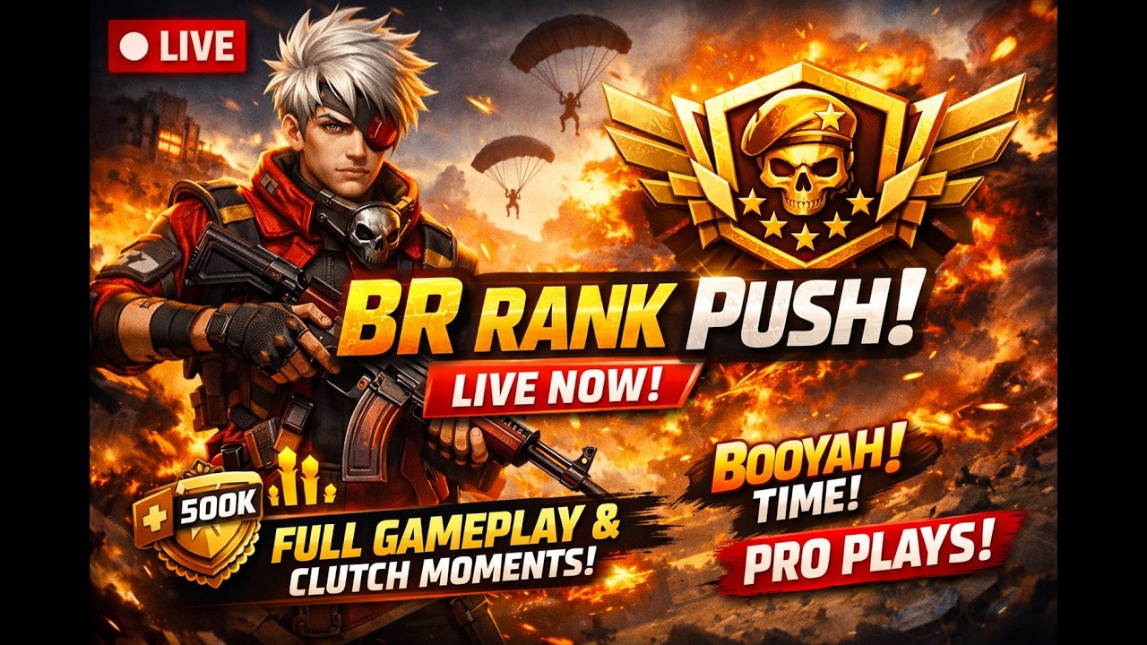 LIVE 🔴 BR Rank Push | Road to Heroic 💪 Intense Matches | GEMS_FF