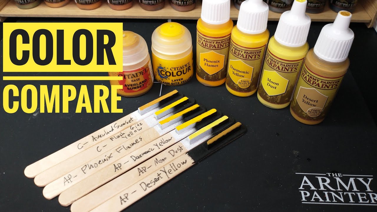 Color Compare: Which Yellow for Miniature Painting?