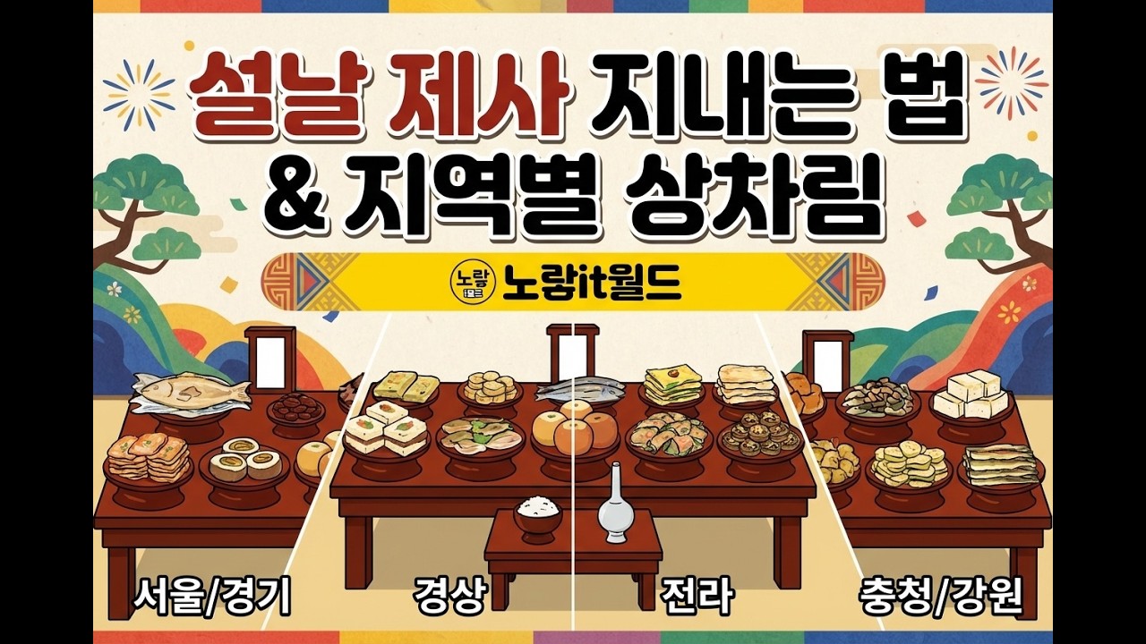 설날 제사 상차림 계절별로 차리는 방법
