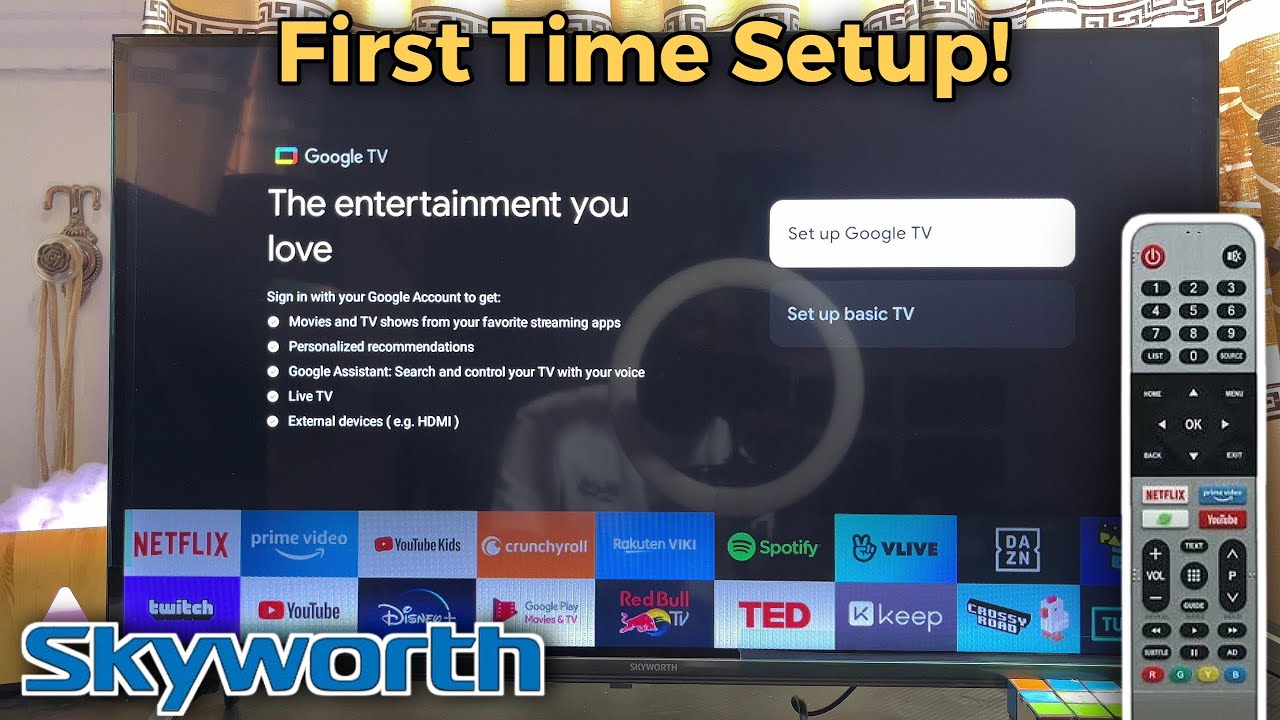 Skyworth Google TV: How to Setup For The First Time (Step by Step)