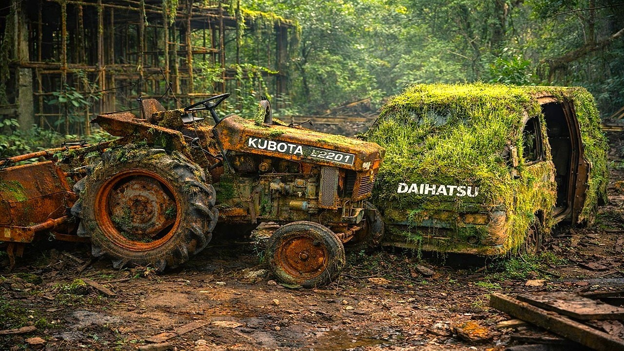 🔥 Genius Restoration of Kubota Tractor & Daihatsu Classic Car from Total Wreck to Perfection