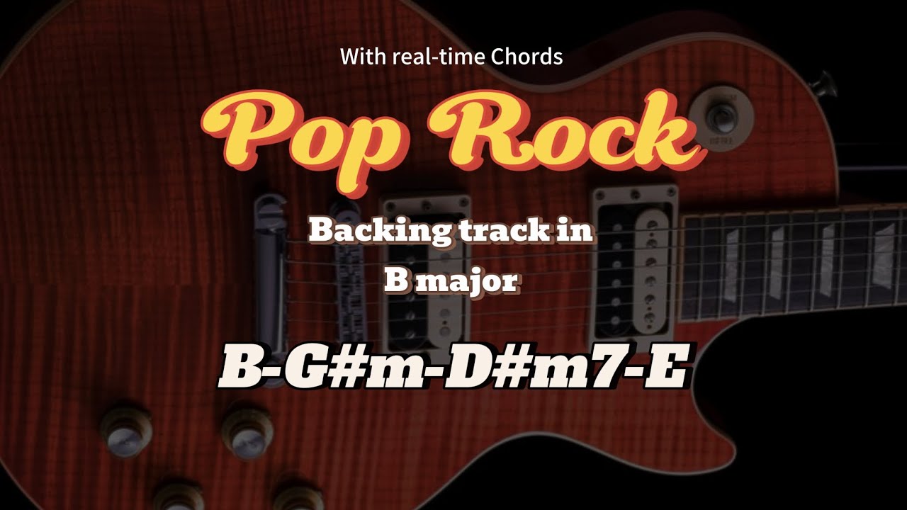 Pop Rock backing track in B major | 71 BPM