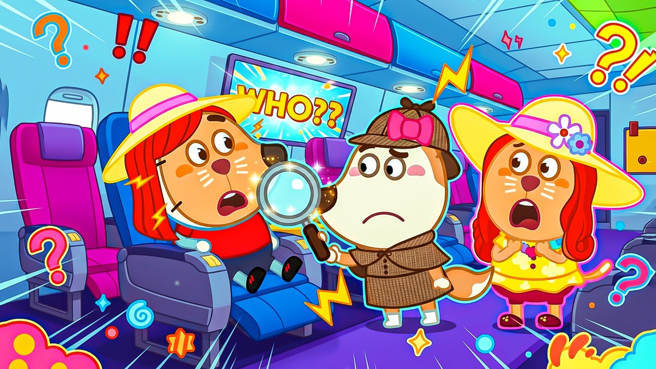 NEW | Detective Lucy 🕵️ Who Disguised as Kat? Business Class Flight Experience | Wolfoo Kids Cartoon