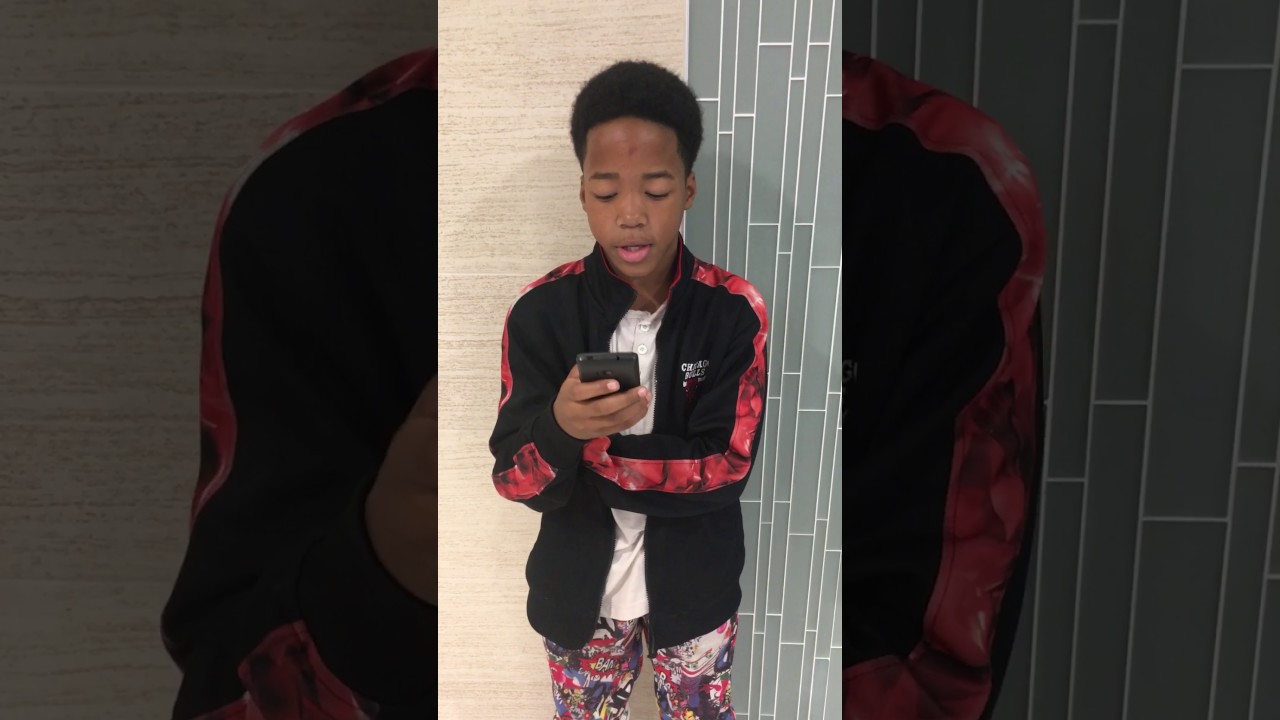 13 Year old raps about mom (Ten toes down challenge)