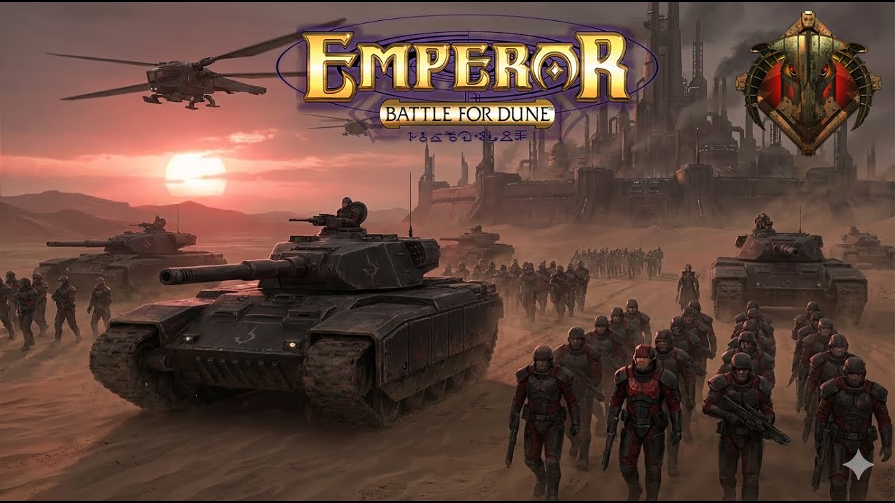 Emperor: Battle for Dune HARKONNEN 1 VS 5 ORDOS HARD Free for all GAMEPLAY#dune  #strategyok