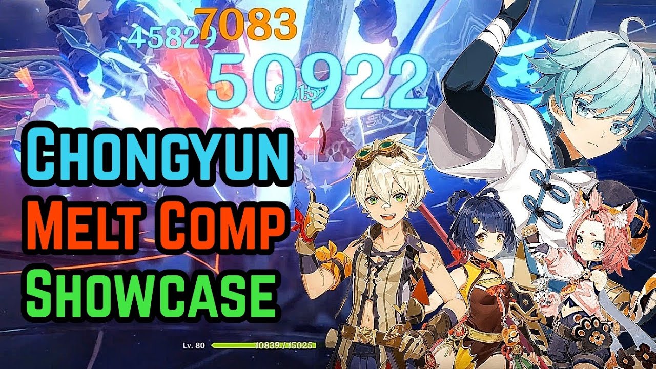 Chongyun Melt Comp Showcase | Bennett, Xiangling, Diona | Genshin Impact
