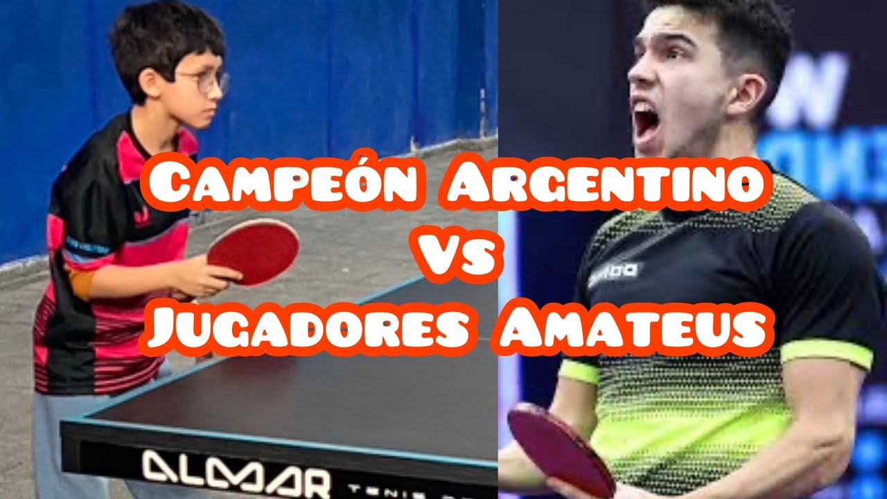 Entrenamiento de Profesionales de TENIS DE MESA vs amateurs 