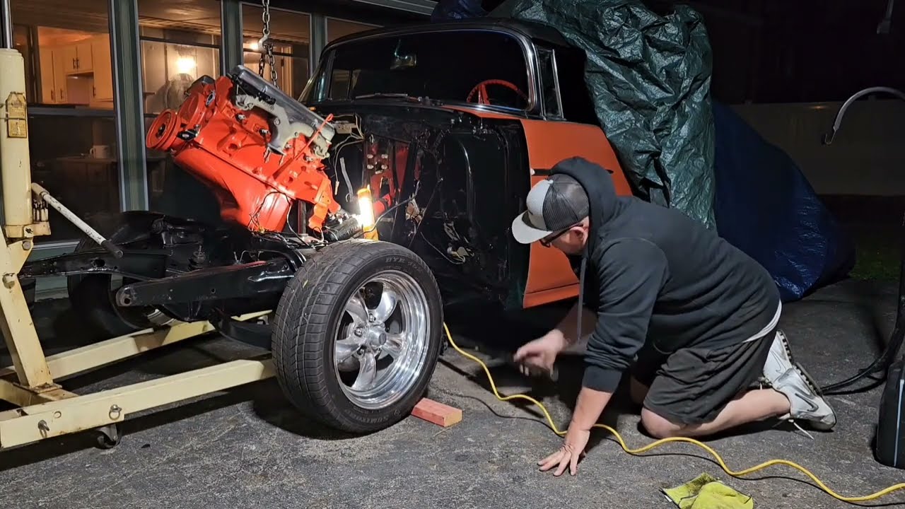 1955 Chevrolet Convertible 265 Engine installed 👍