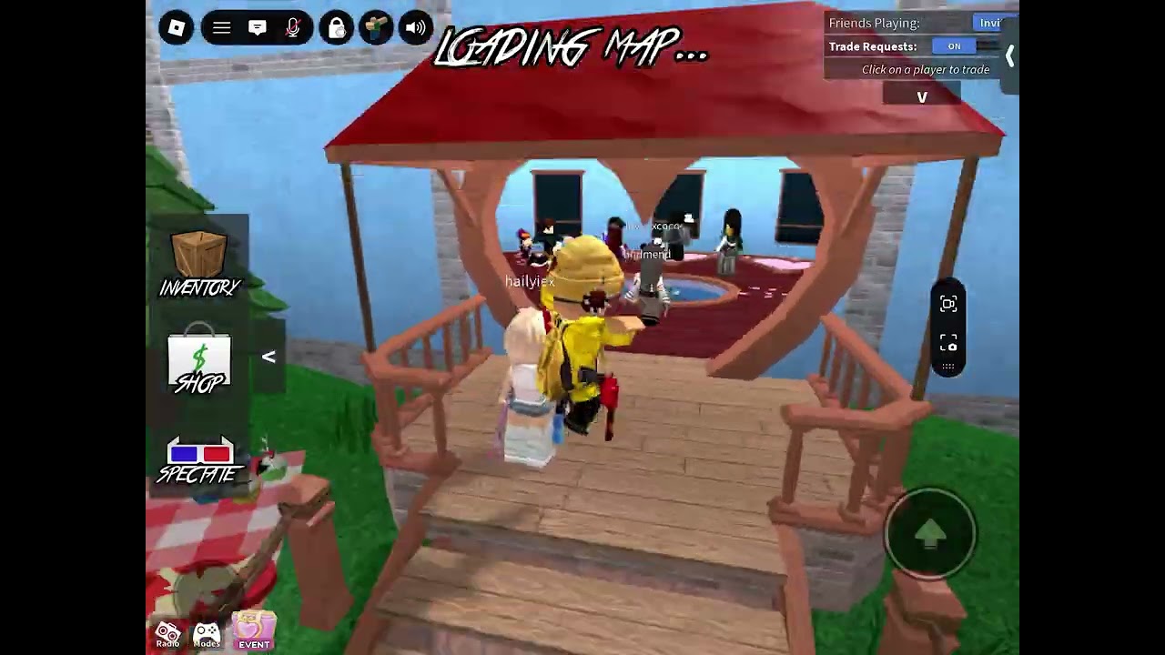 Playing MM2 on moblie on valentines update