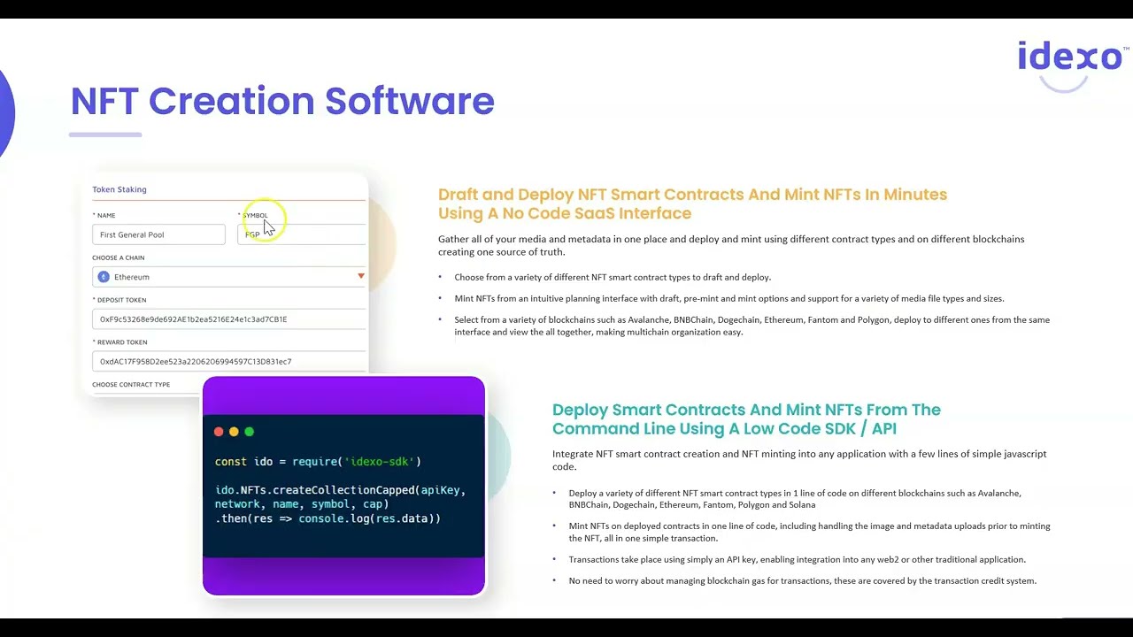 NFT Creation Software by idexo