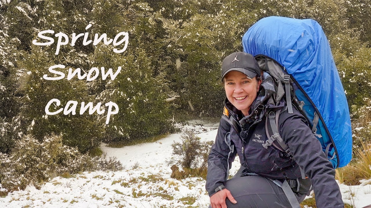 Camping with my Dog in the Snowy New Zealand Mountains