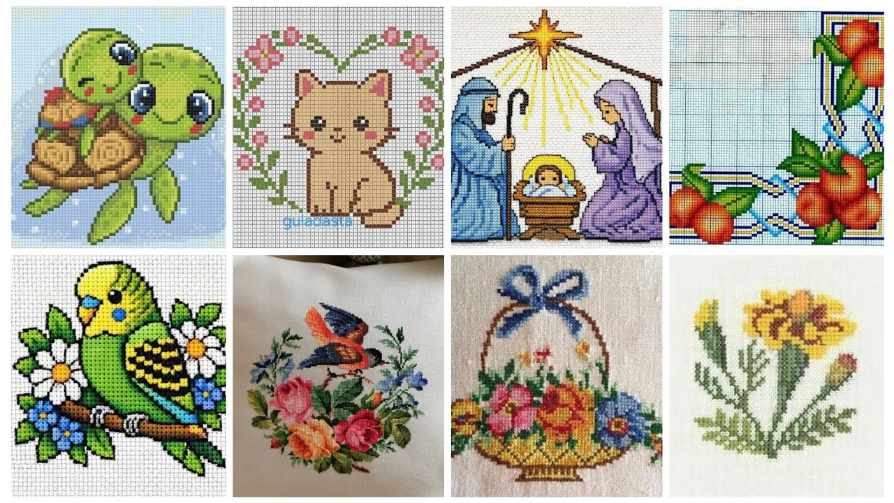 Los 100 mejores patrones de punto de cruz más increíbles #handmade 