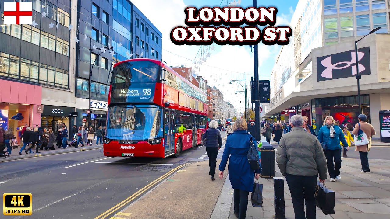 London Oxford Street & Mayfair Walking Tour in 4K
