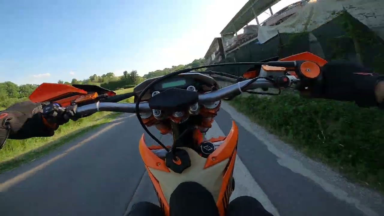 First ride with the motard - Ktm exc 250 -