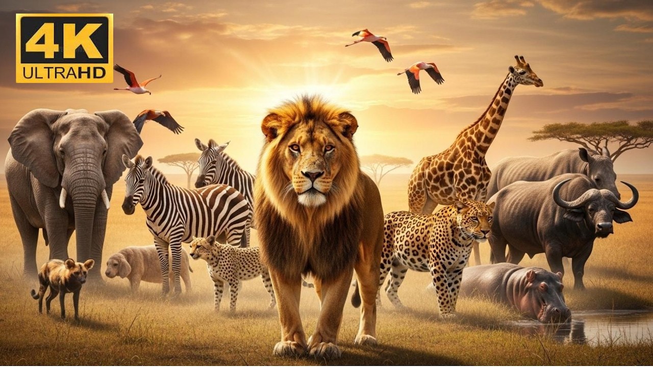 African Safari Paradise 🐘 Ultra HD | Piano Music