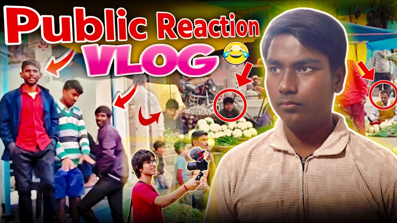 Public Vlog 😂 कैमरा देखते ही लोगों का Funny Reaction