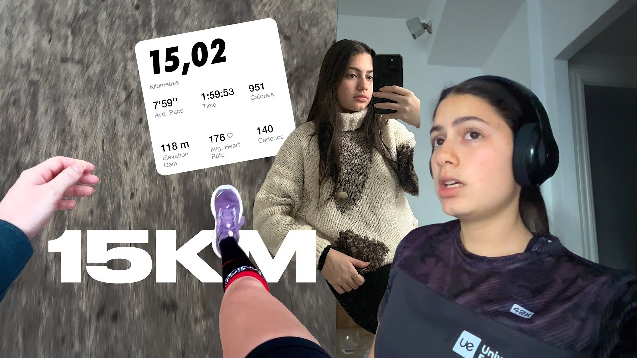 run 15km with me | gear, warmups, gummies