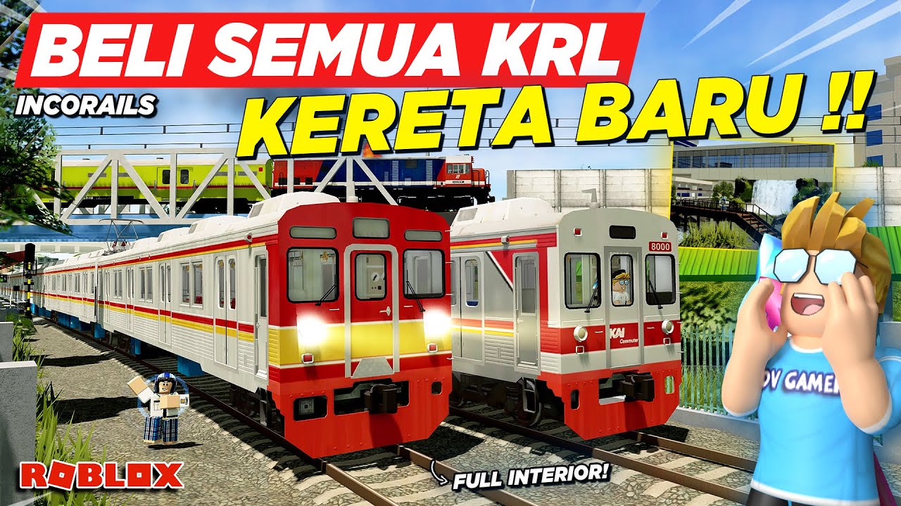 BELI SEMUA KERETA KRL FULL INTERIOR NEMU STASIUN TERBESAR DI ROBLOX !! ROLEPLAY GAME KAI - Roblox