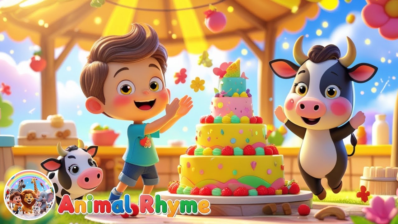 Pat-a-Cake Moo Moo Version | Jack’s Viral Animal Bakery | Baking Song