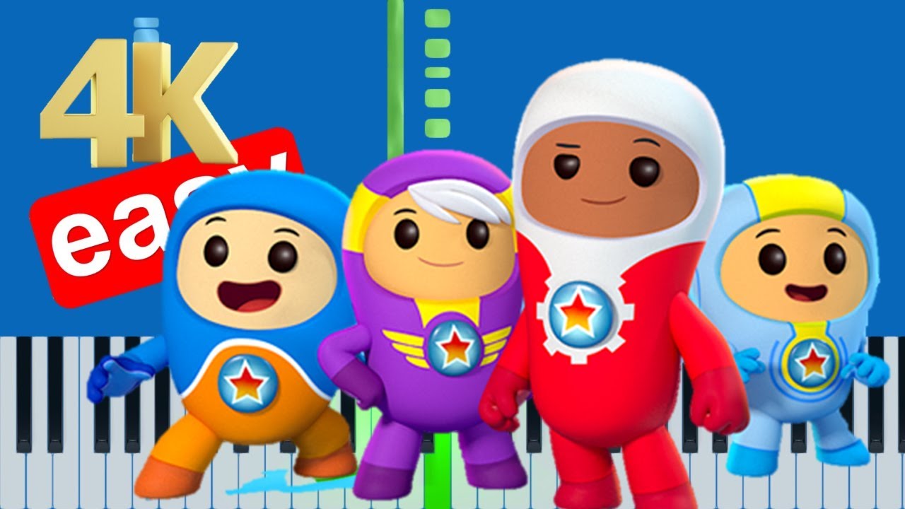 CBeebies - Go Jetters Theme Song (Slow Easy) Piano Tutorial 4K
