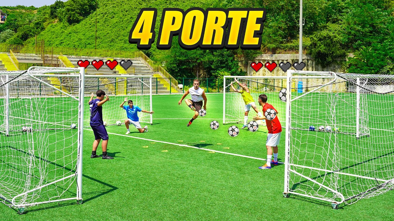 ⚽ il GIOCO DELLE 4 PORTE - Quanti gol riesci a fare in 1 minuto?