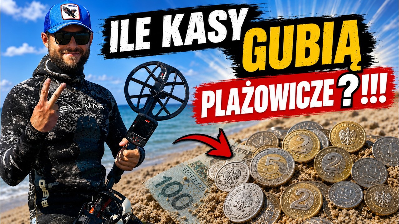 ILE KASY GUBIĄ PLAŻOWICZE ?!!! POSZUKIWANIA WYKRYWACZEM METALI