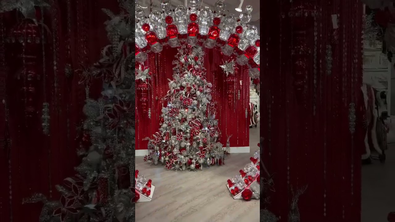 INSPIRATION: RED and SILVER Christmas Tree at Dallas Christmas Market 2024