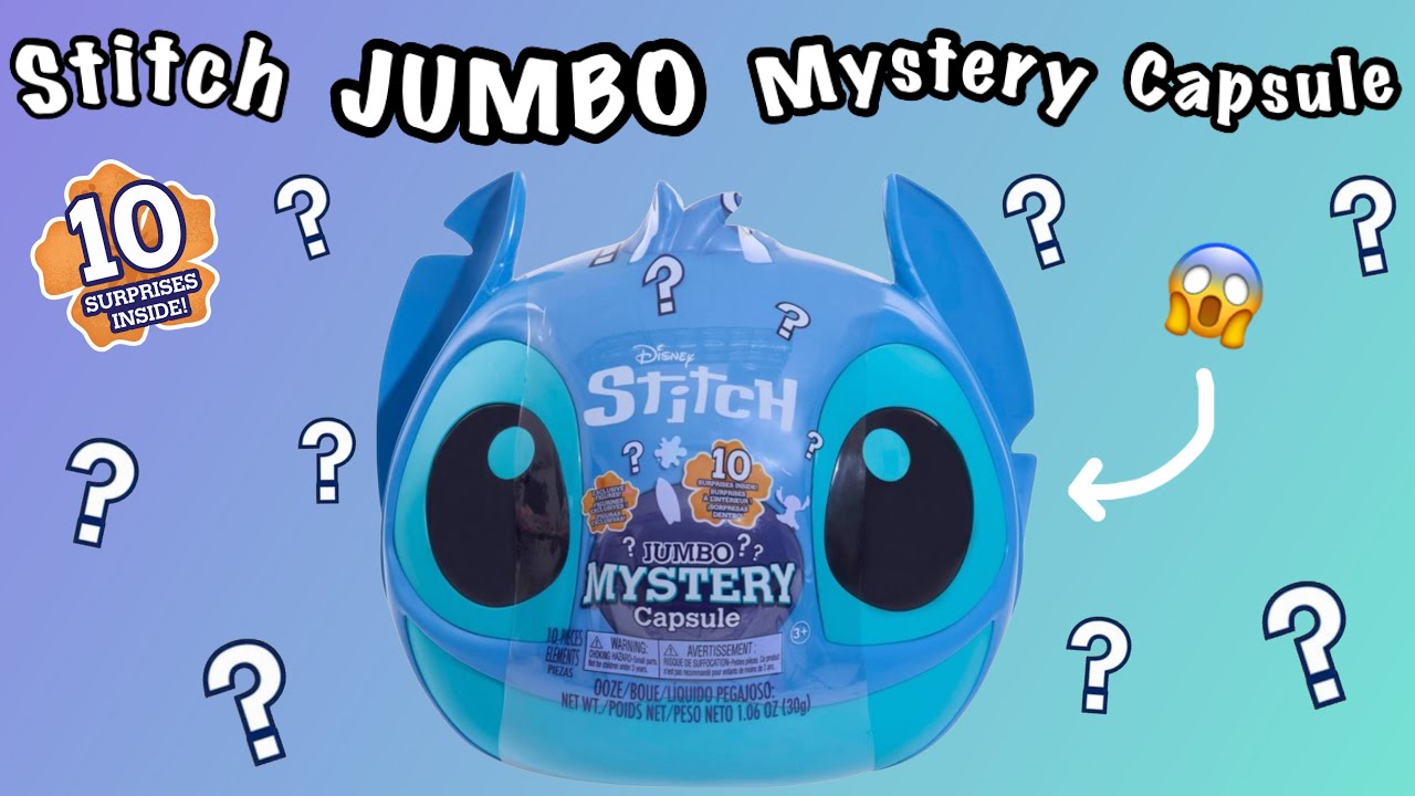 DISNEY STITCH JUMBO MYSTERY 9in CAPSULE!!😳✨🌺🌴💙 (5+ SURPRISES🥺)